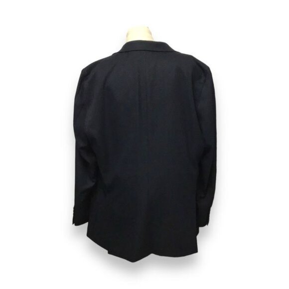 Haggar Active Series Mens 2 Button Tailor Fit Solid Blazer, Navy, size 46R - Picture 3 of 9